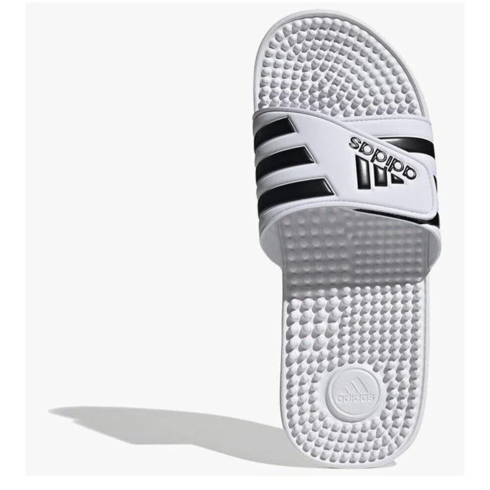 ADIDAS Unisex-Adult Adissage Slides Sandal Size 17 White NEW Beach‎ Pool Shower
